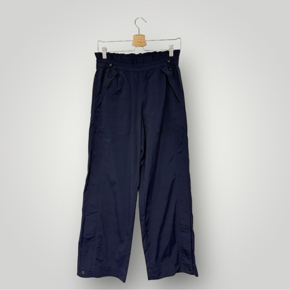 ATHLETA TREKKIE HIGH RISE PARACHUTE PANT Navy Blue Sz 4p - Picture 2 of 15